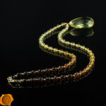 Luxury Amber Teardrop Necklace - Image 2