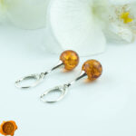 Honey Amber Silver Sphere 12mm - Image 3