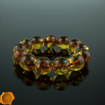 Large Cognac Amber Bracelet 20mm