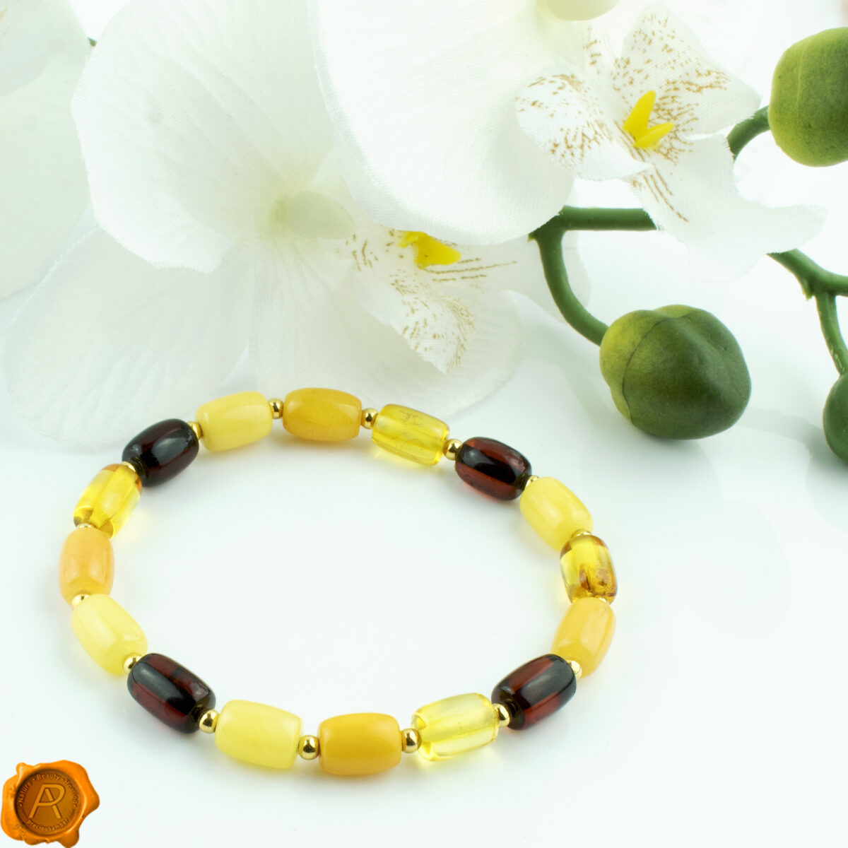 Amber Rainbow Gold Bracelet - Image 2