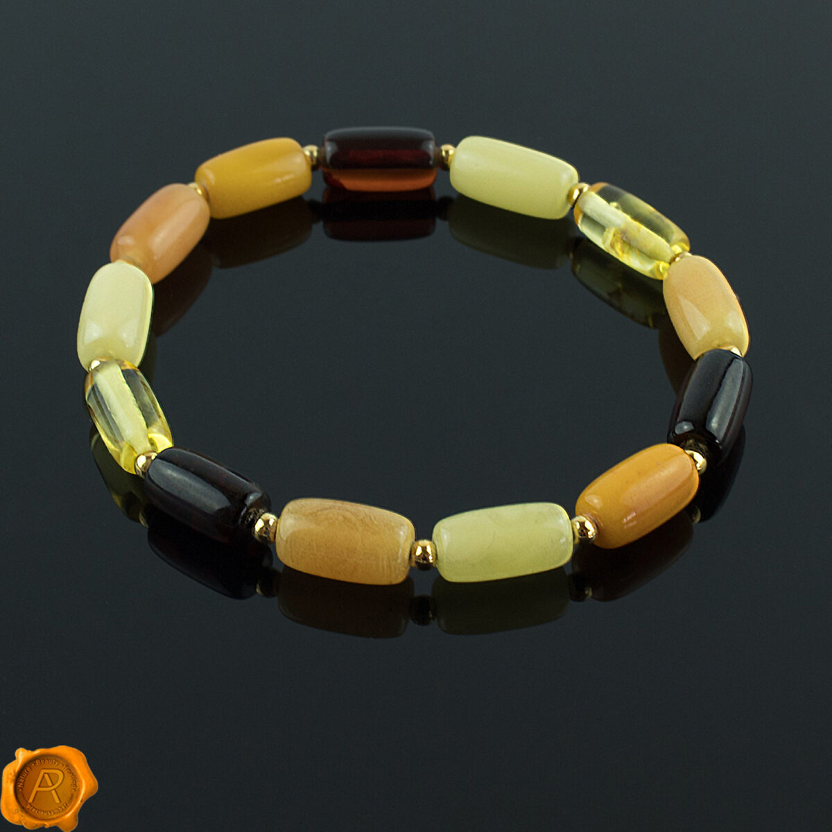 Amber Rainbow Gold Bracelet - Image 1