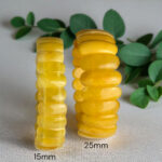 Elastic Butterscotch Amber Bangle Bracelet - Image 3