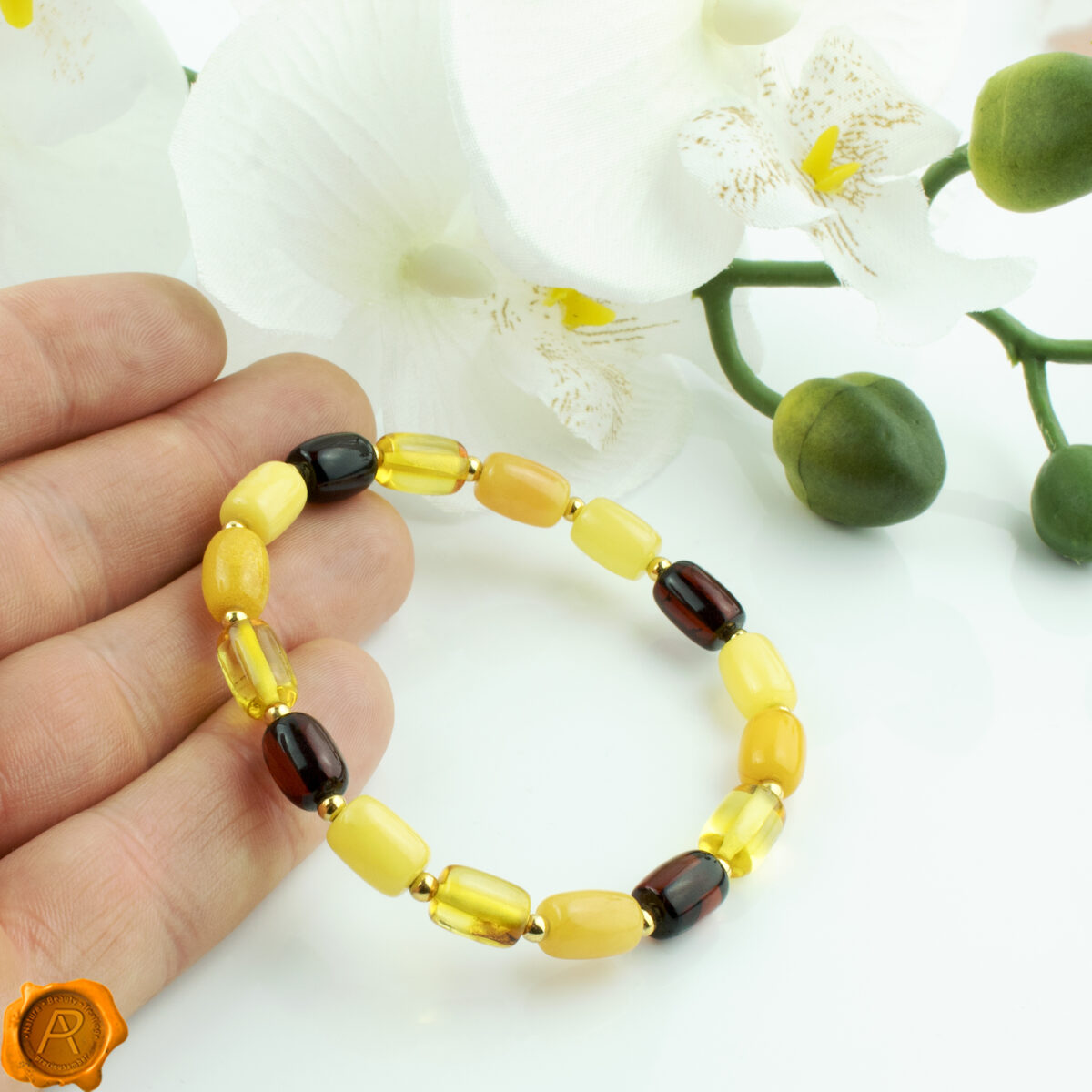 Amber Rainbow Gold Bracelet - Image 3