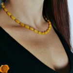 Amber Barrel Necklace - Image 2