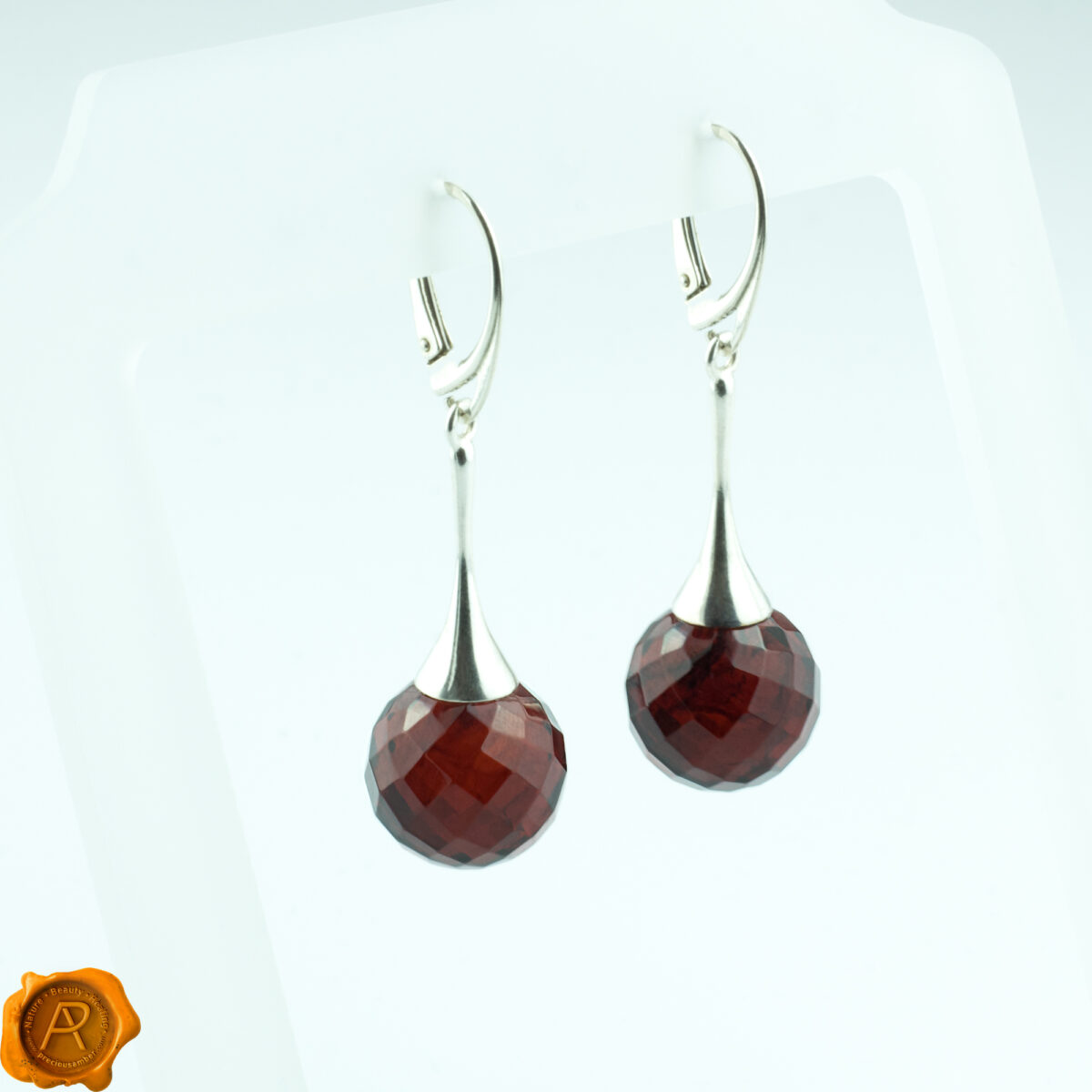 Luxurious Cherry Amber Earrings - Image 3