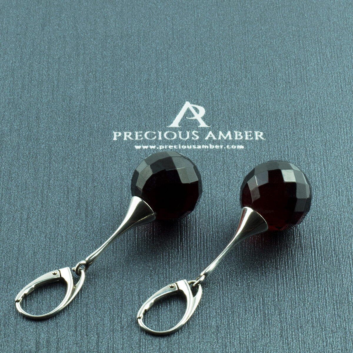Luxurious Cherry Amber Earrings - Image 1