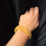 Raw Butterscotch Amber Elastic Bangle - Image 4