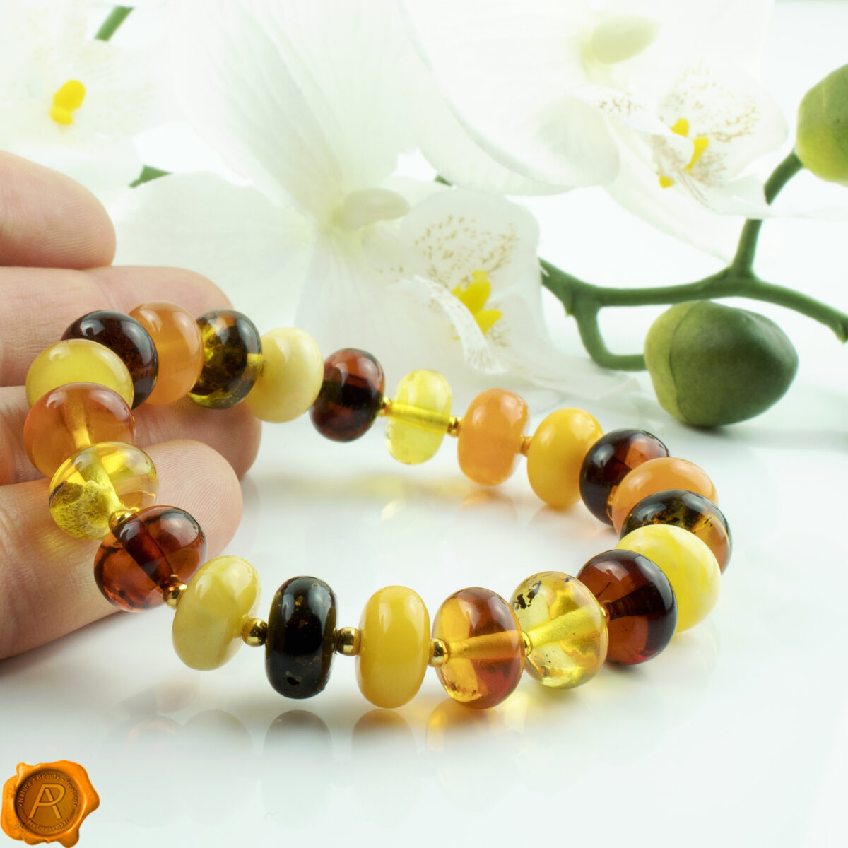 Amber Rainbow Gold Bracelet - Image 2