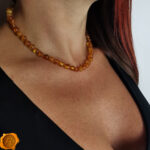Raw Orange Amber Healing Necklace - Image 2