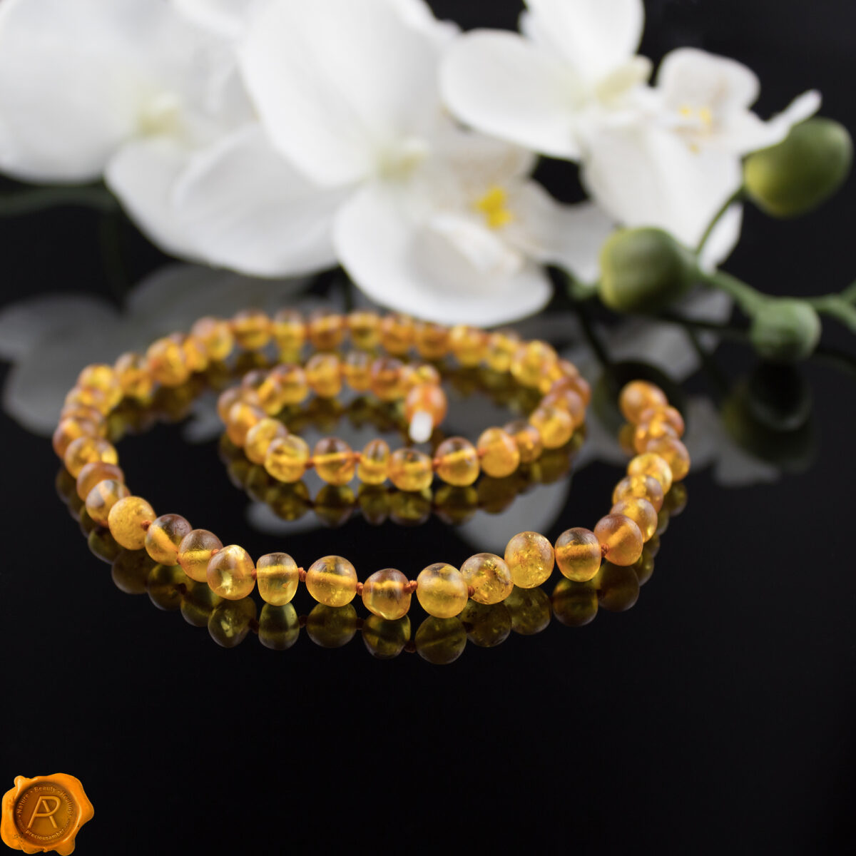 Orange-Baltic-Amber-Beads-Healing-Arthritis-Necklace-Dublin-Ireland Raw Orange Amber Healing Necklace - Image 3