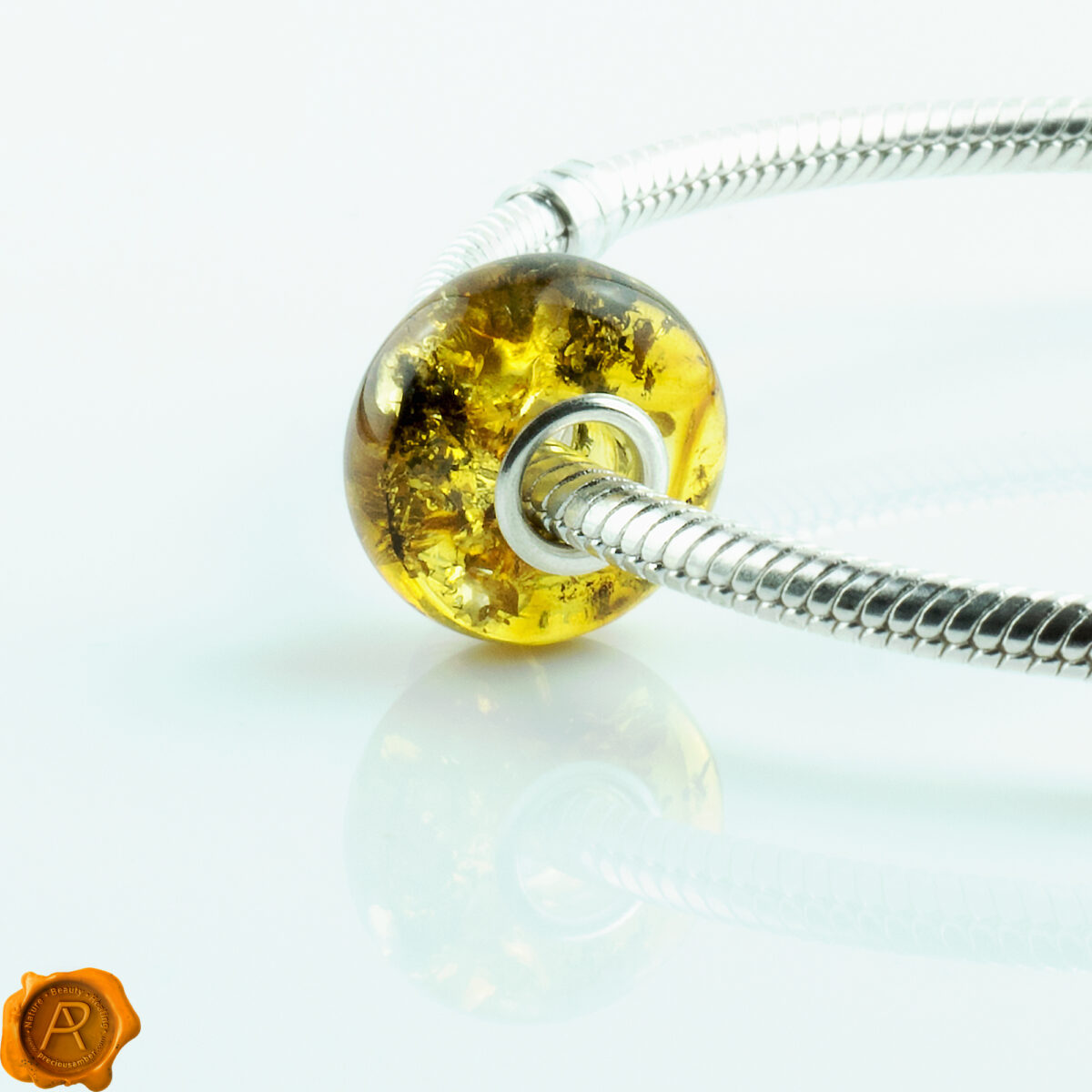 Earthy Green Amber Charm - Image 2
