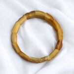 Raw Butterscotch Amber Elastic Bangle - Image 3