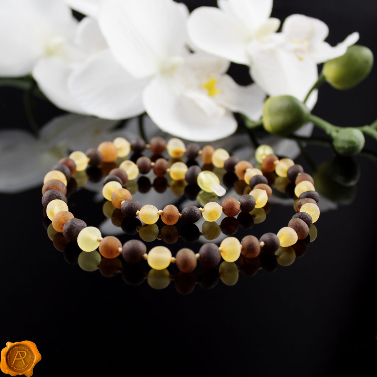 Raw Amber Necklace "Rainbow" - Image 3