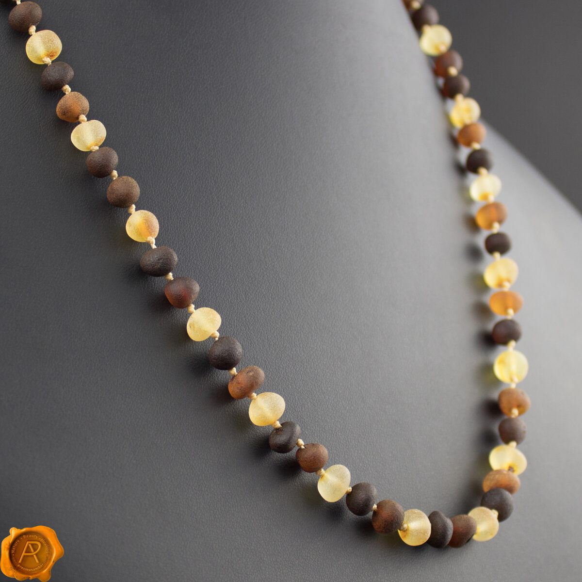 Raw Amber Necklace "Rainbow" - Image 1