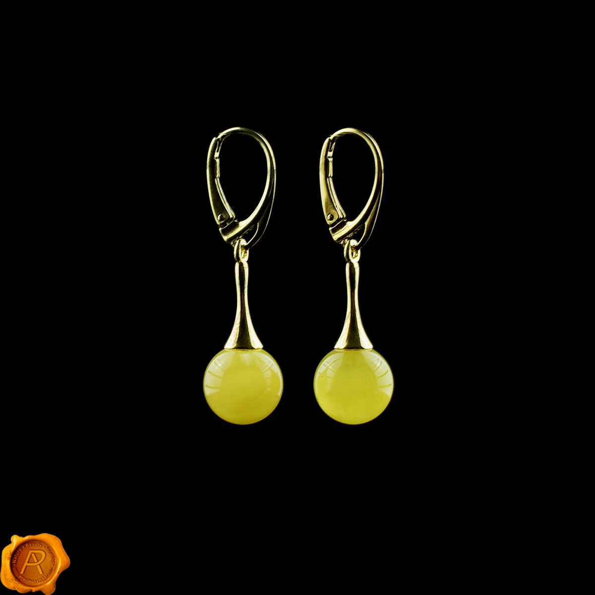 Butterscotch Amber Gold Sphere - Image 2