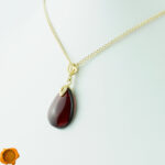 Cherry Amber Gold Teardrop - Image 3