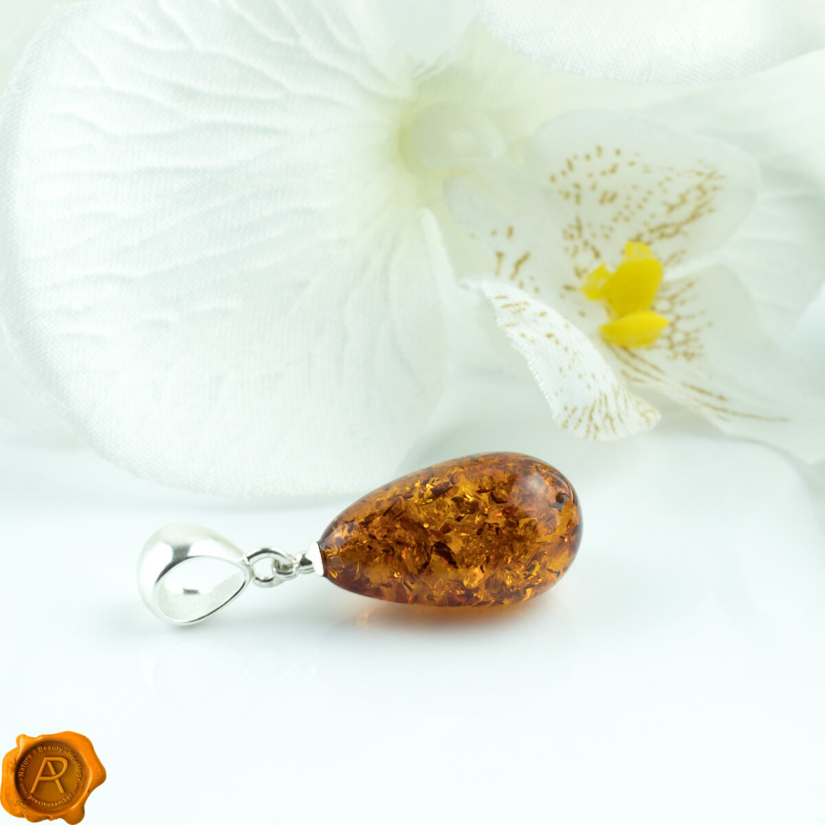 Cognac Amber Teardrop - Image 1