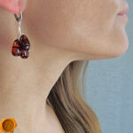 Multi Teardrop Amber Earrings - Image 2