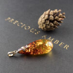 Cognac Amber Gold Teardrop