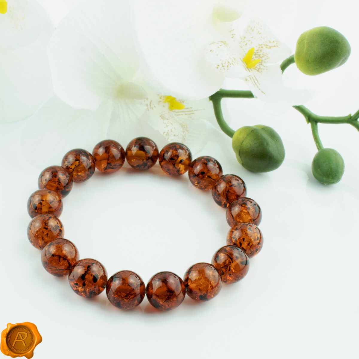 Large Cognac Amber Bracelet - Image 3