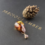 Cognac Amber Gold Teardrop - Image 2