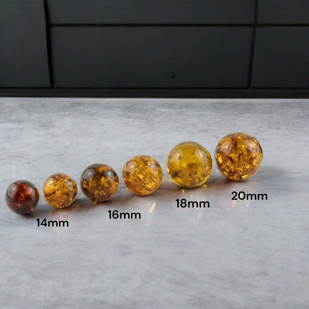 Large Natural Baltic Amber Silver Round Ball Drop Earrings Women, Gemstone Teardrop Sphere Earrings Crystal Earring Sterling Silver