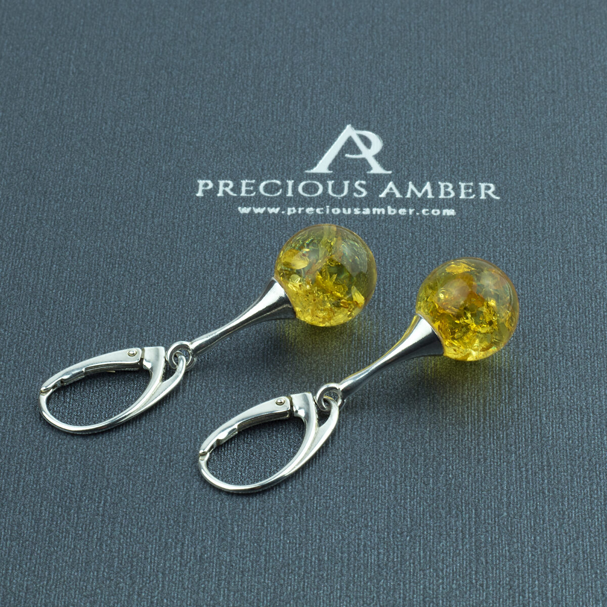 Lemon Amber Earrings - Image 1