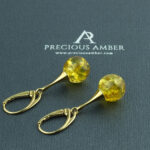 Lemon Amber Gold Earrings