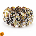 Mosaic Amber Bangle Bracelet
