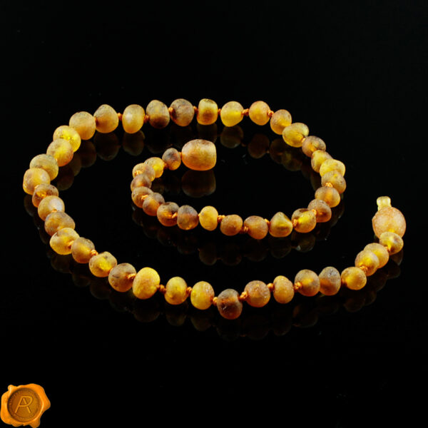 raw unpolished amber teething necklace