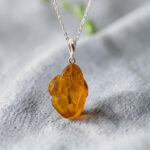 CARVED Baltic Amber Frog Silver Pendant Drop Necklace, Toad Lover Jewellery Charm Gifts, Small Chunky Frogs Gift Art