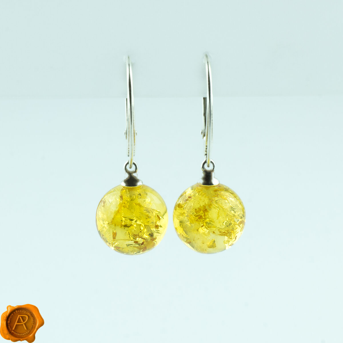 Lemon Amber Earrings - Image 3