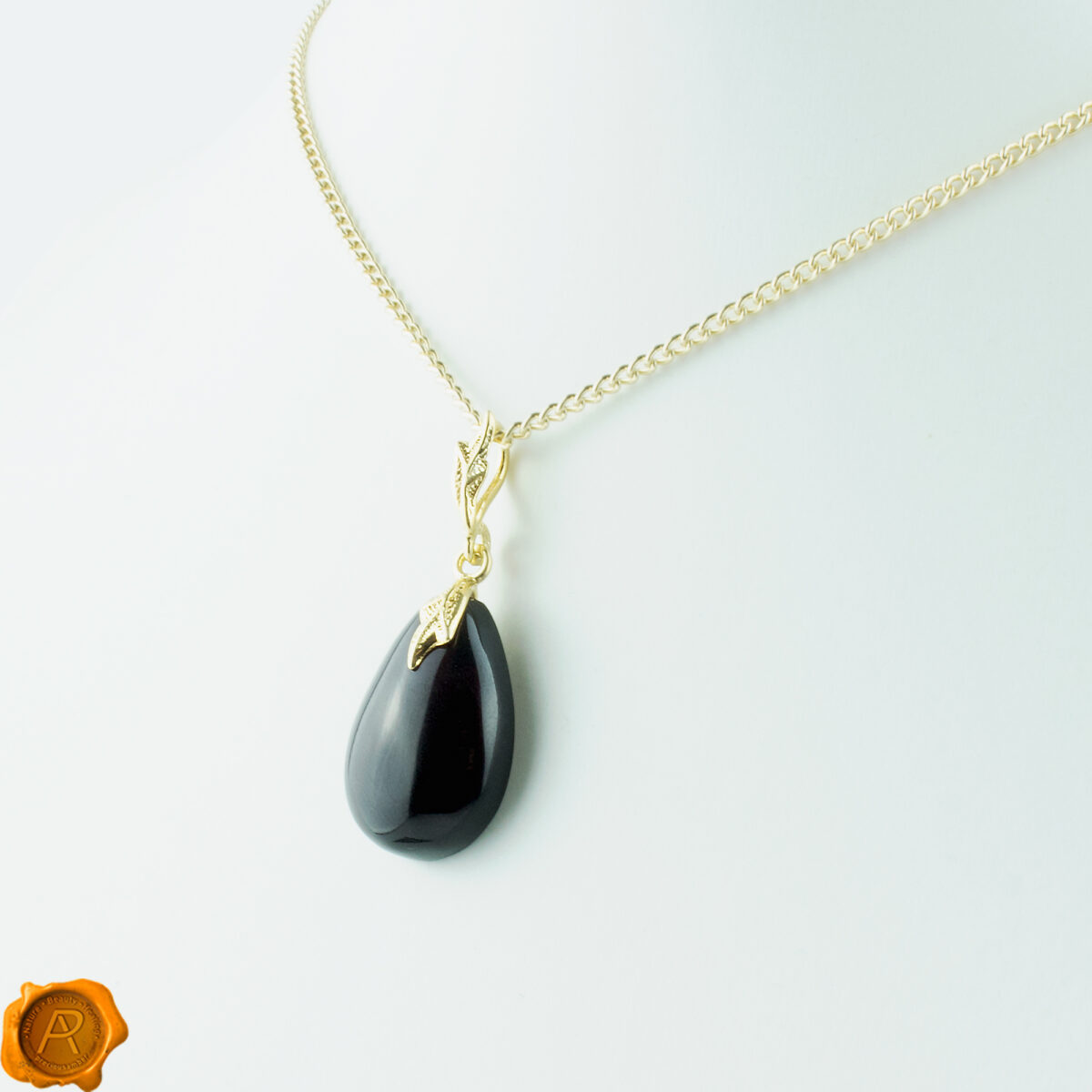 Cherry Amber Gold Teardrop - Image 3