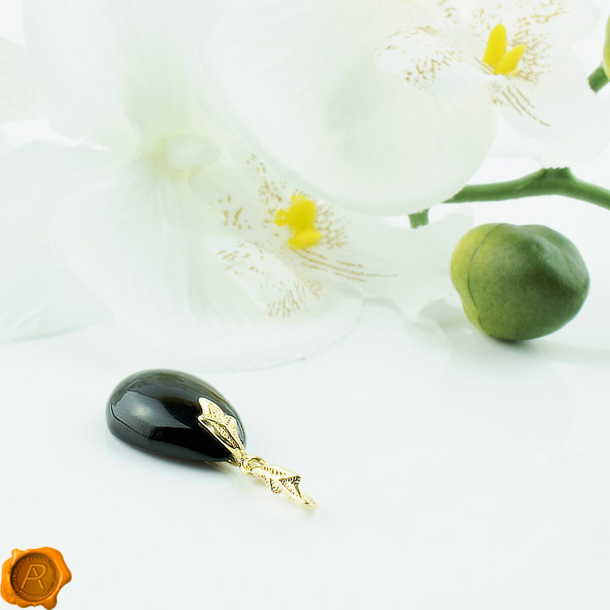 Cherry Amber Gold Teardrop - Image 4
