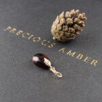 Cherry Amber Gold Teardrop