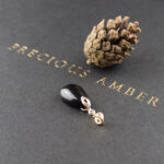 Cherry Amber Gold Teardrop