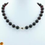 Black Cherry Amber Gold Necklace - Image 6