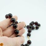 Black Cherry Amber Gold Necklace - Image 7