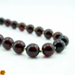 Black Cherry Amber Gold Necklace - Image 9