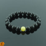 Black Amber Bracelet "Point"
