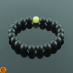 Black Amber Bracelet "Point" - Image 2