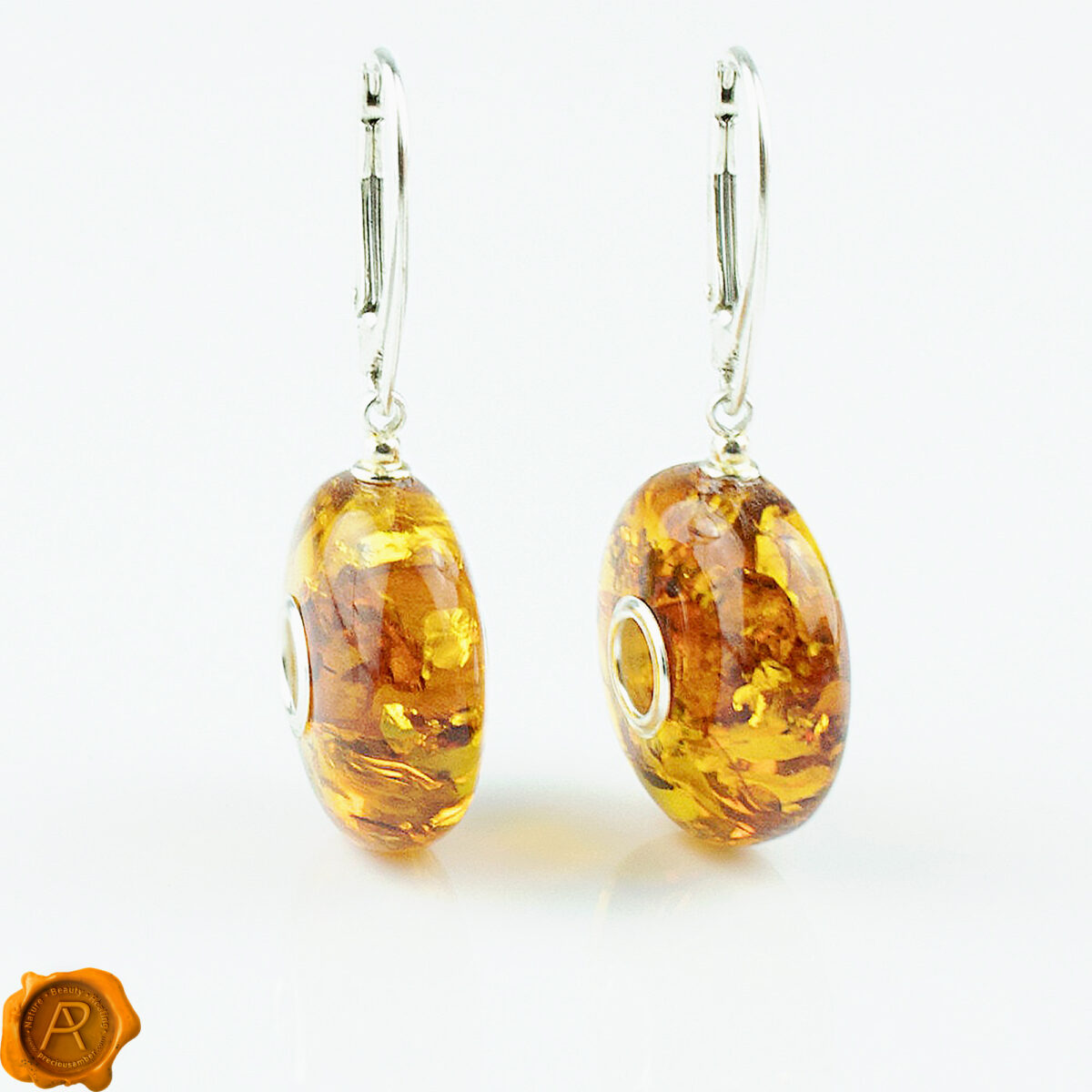 Amber Donut Earrings - Image 3