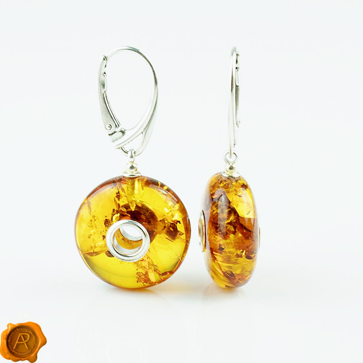 Amber Donut Earrings - Image 2