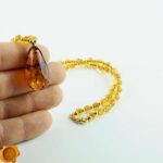 Amber Gold Teardrop Necklace - Image 6