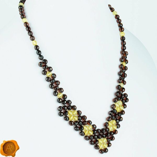 Luxury Amber V Necklace