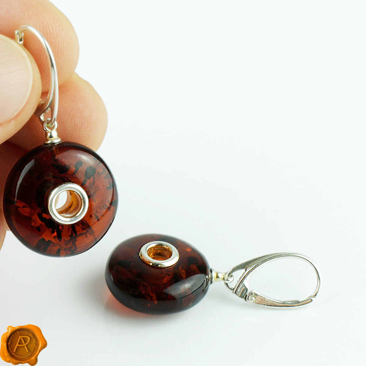 Amber Donut Earrings - Image 3