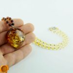 Luxury Amber Pendant Necklace - Image 9