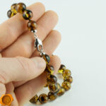 Earthy Green Amber Necklace - Image 4