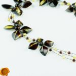Green Amber Floral Necklace - Image 5
