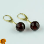 Cherry Amber Gold Earrings - Image 3